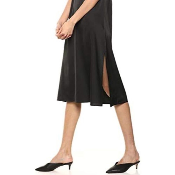 Black Satin Slip Dress - Picture 6 of 6